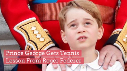 Prince George Gets Tennis Lesson From Roger Federer
