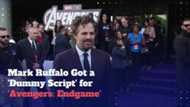 Mark Ruffalo Got a 'Dummy Script' for 'Avengers: Endgame'