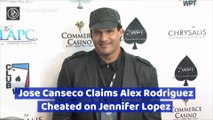 José Canseco Claims Alex Rodriguez Cheated on Jennifer Lopez