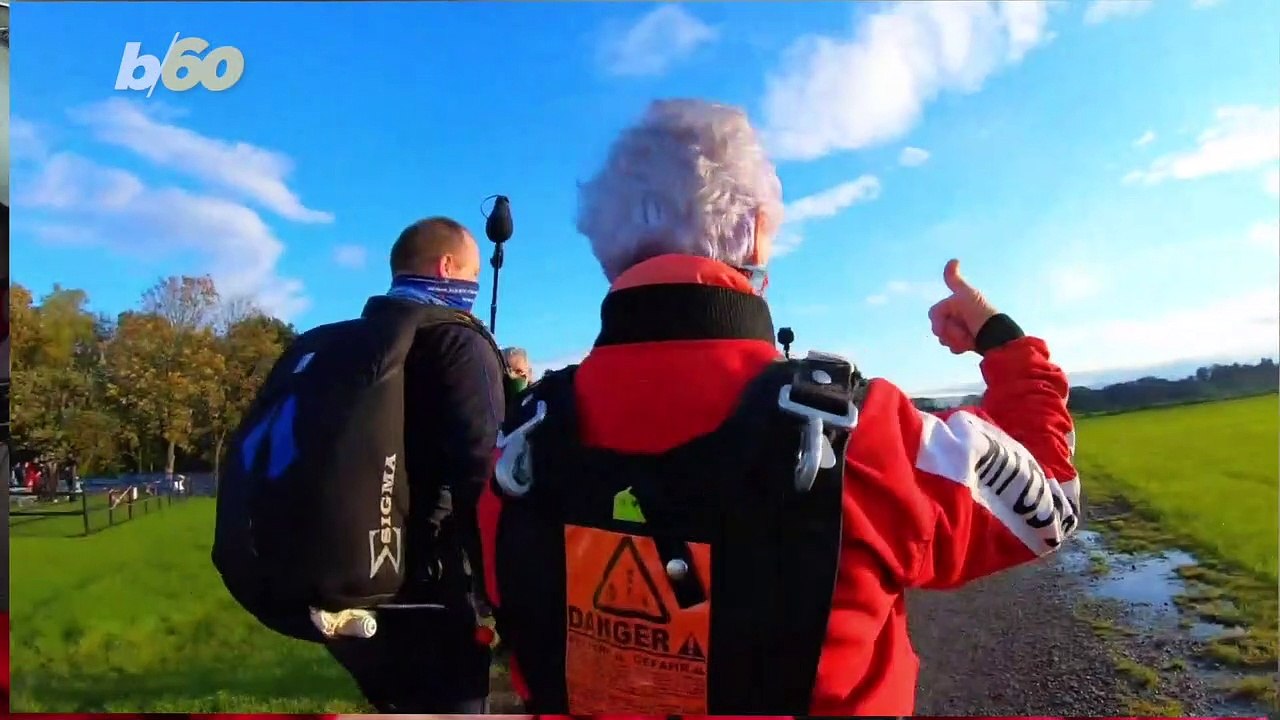 Check Out This Amazing Video of Thrill Seeking 90-Year-Old Great-Grandma Skydiving from 15,000 Feet