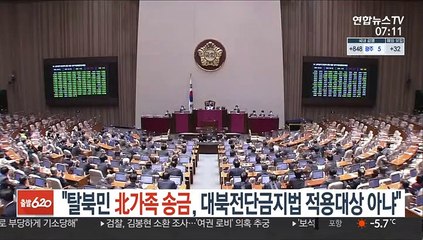 "탈북민 北가족 송금, 대북전단금지법 적용대상 아냐"