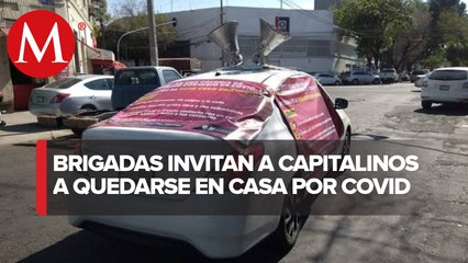 Con megáfonos, CdMx pide a capitalinos reforzar confinamiento por covid-19