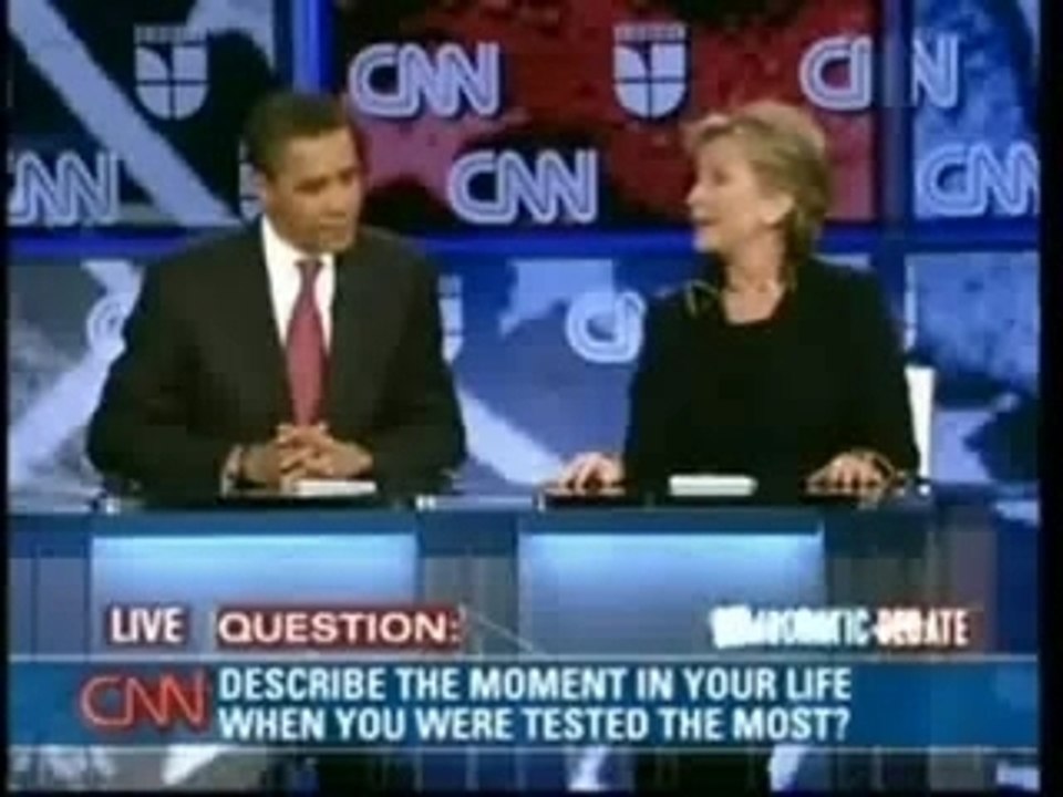 Hillary Clinton Borrows Edwards Finishing Line