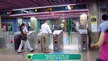 Pagamento via QR code no metrô de São Paulo