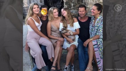 Til Schweigers happy family mit allen vier Kindern und seiner Ex