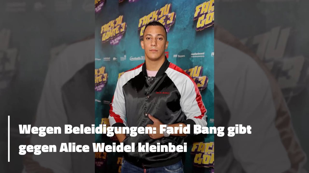 Wegen Beleidigungen: Farid Bang gibt gegen Alice Weidel klein bei