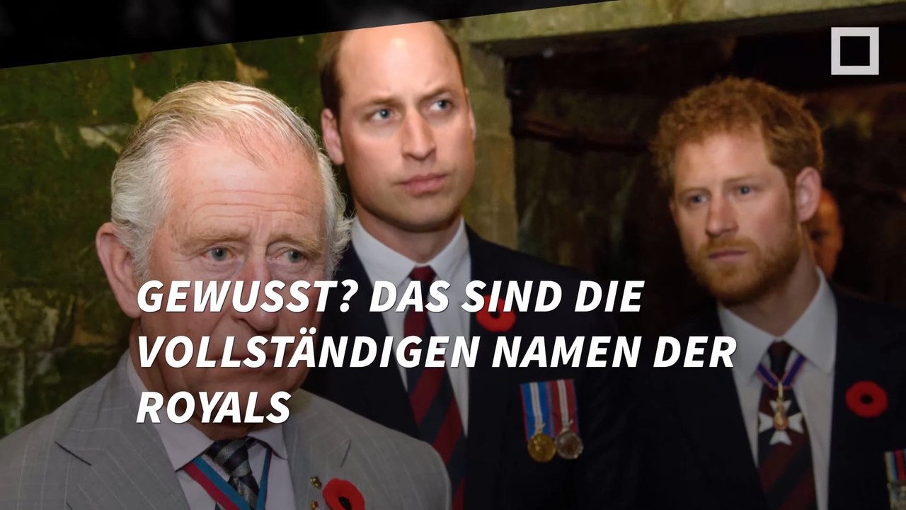 Gewusst? Das sind die vollständigen Namen der Royals