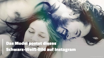 Heidi Klum und Tom Kaulitz kuschelnd im Bett