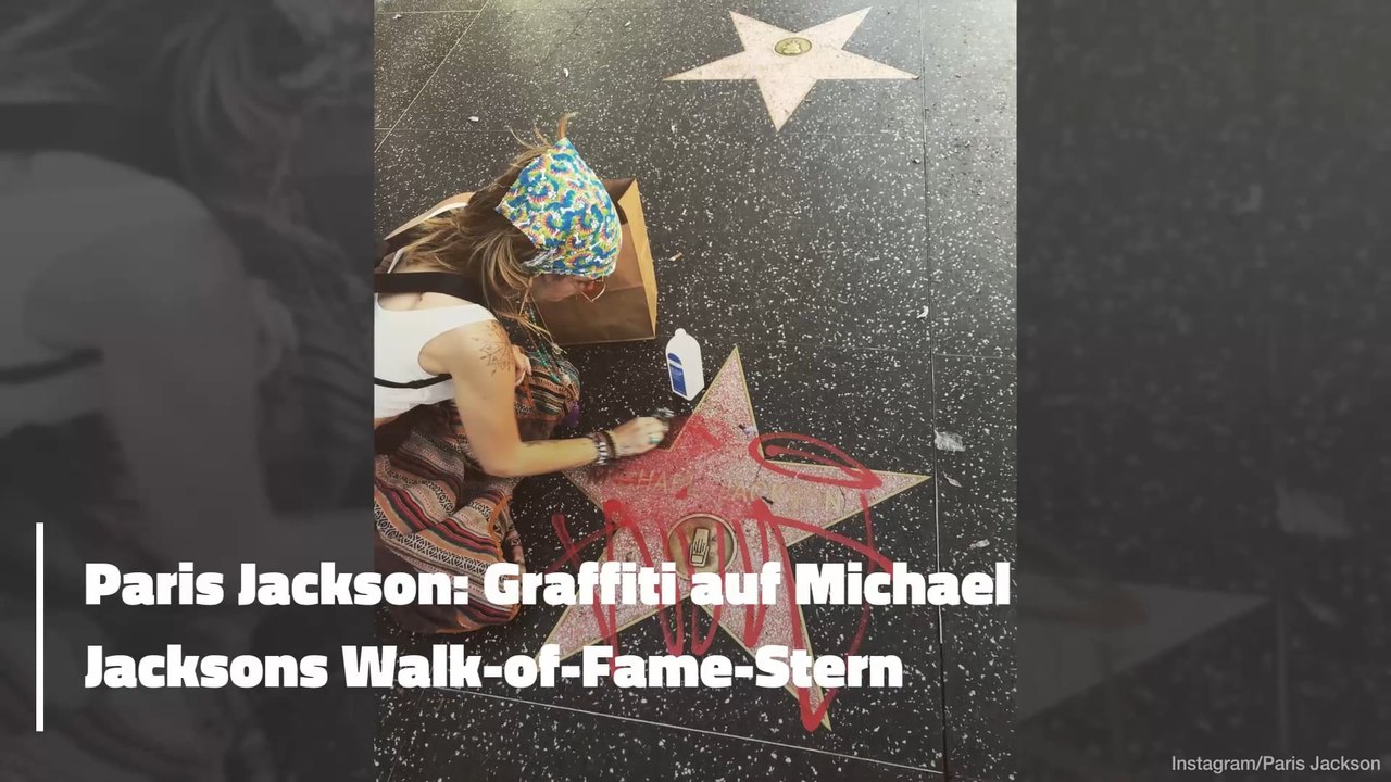 Paris Jackson: Graffiti auf Michael Jacksons Walk-of-Fame-Stern