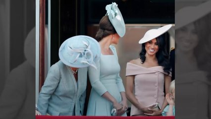 Bei Queens Geburtstagsfeier: Darum stand Meghan auf dem Balkon hinter Kate