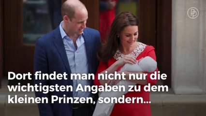 Prinz Louis' Geburtsurkunde verrät die Jobs von Prinz William und Herzogin Kate