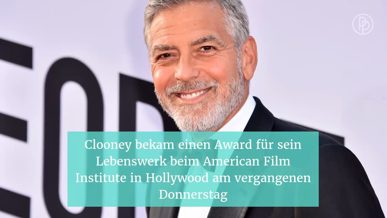 George Clooney: Rede seiner Frau Amal rührt ihn zu Tränen