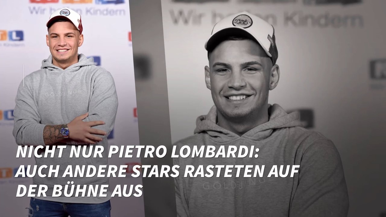 Nicht nur pietro lombardi: auch andere stars rasteten auf der bühne aus