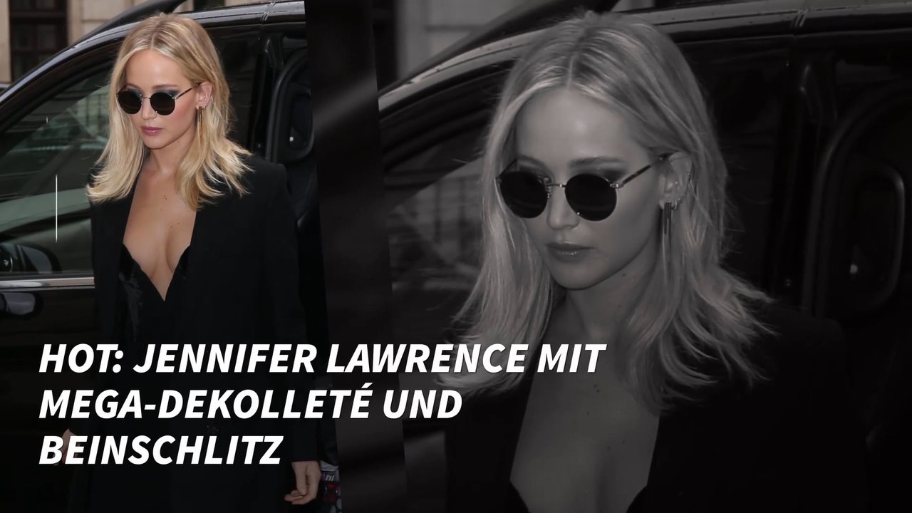 Hot: Jennifer Lawrence mit Mega-Dekolleté und Beinschlitz