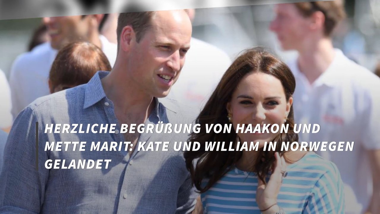 Herzliche Begrüßung von Haakon und Mette Marit: Kate und William in Norwegen gelandet