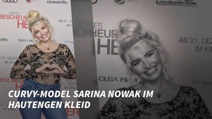 Curvy-Model Sarina Nowak im hautengen Kleid