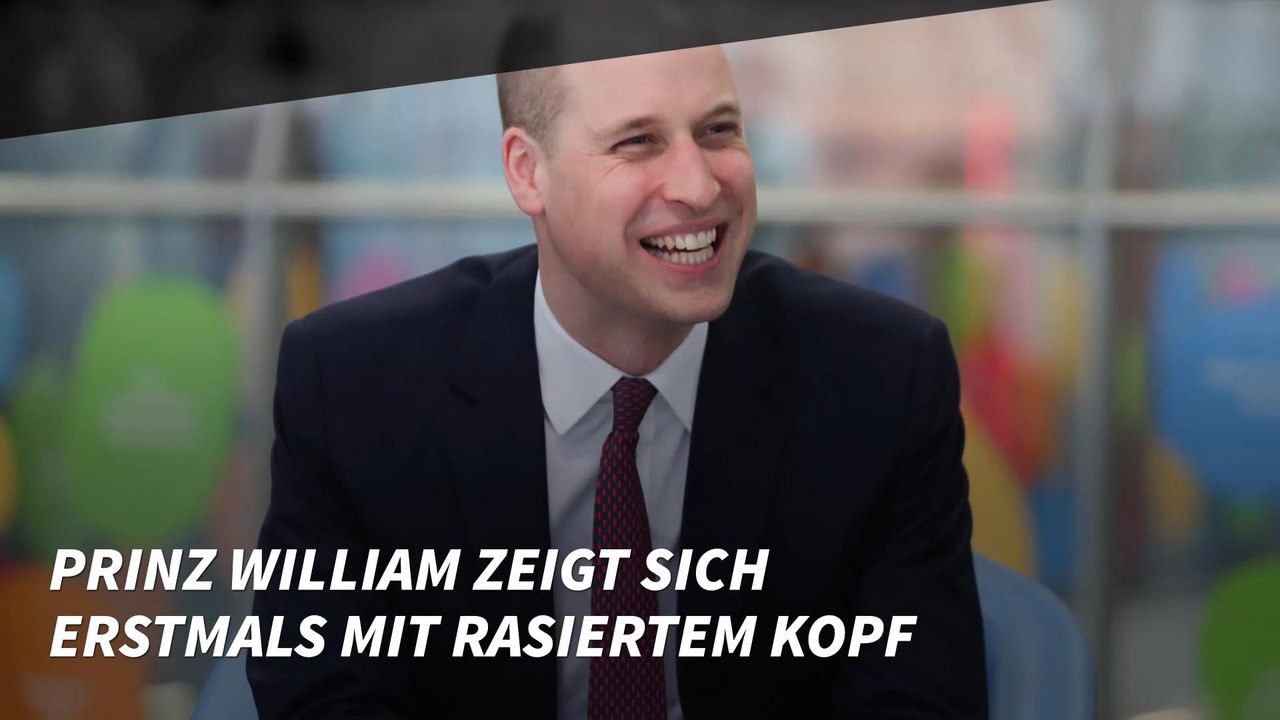 Prinz William zeigt sich erstmals mit rasiertem Kopf