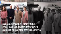 Die Schweden-Tour geht weiter: Victoria und Kate begeistern mit ihren Looks