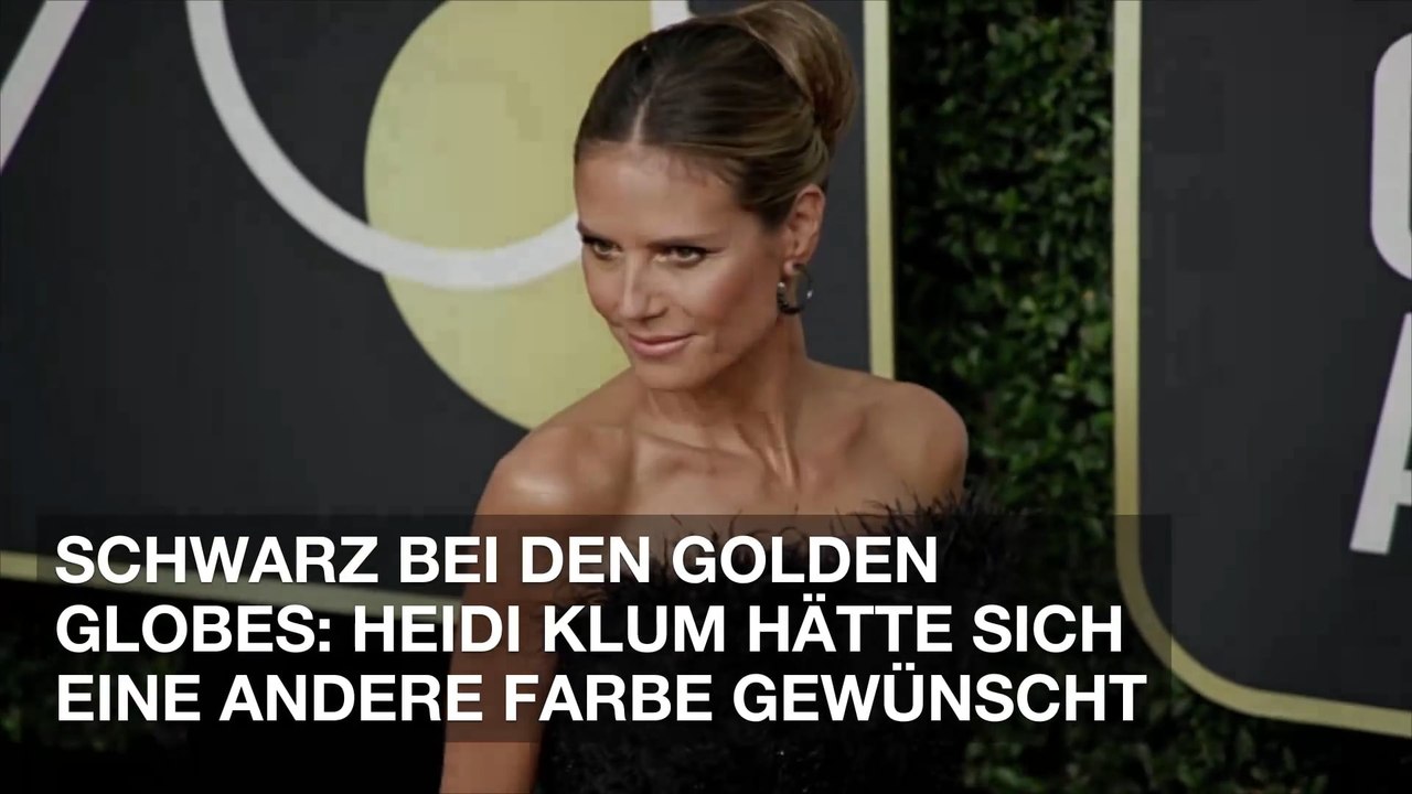 Schwarz bei den Golden Globes: Heidi Klum hätte sich eine andere Farbe gewünscht