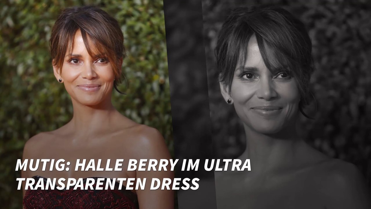 Mutig: Halle Berry im ultra transparenten Dress