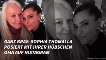 Ganz brav: Sophia Thomalla posiert mit ihrer hübschen Oma auf Instagram