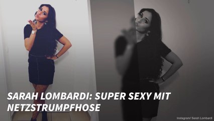 Sarah Lombardi: Super sexy mit Netzstrumpfhose