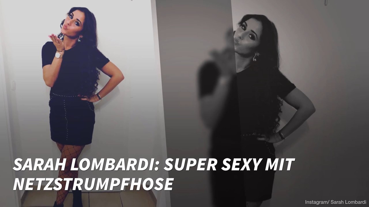 Sarah Lombardi: Super sexy mit Netzstrumpfhose