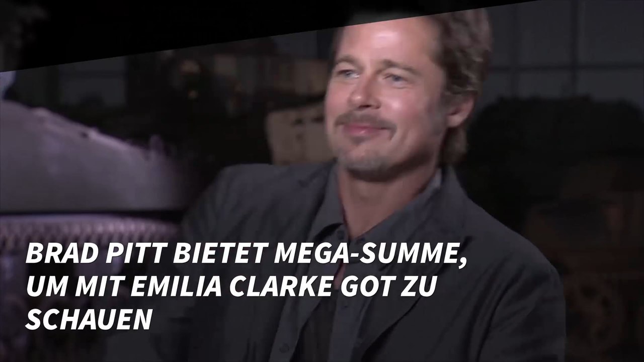 Brad Pitt bietet Mega-Summe, um mit Emilia Clarke GOT zu schauen