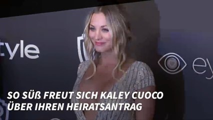 Download Video: So süß freut sich Kaley Cuoco über ihren Heiratsantrag