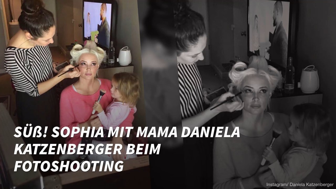 Süß! Sophia mit Mama Daniela Katzenberger beim Fotoshooting