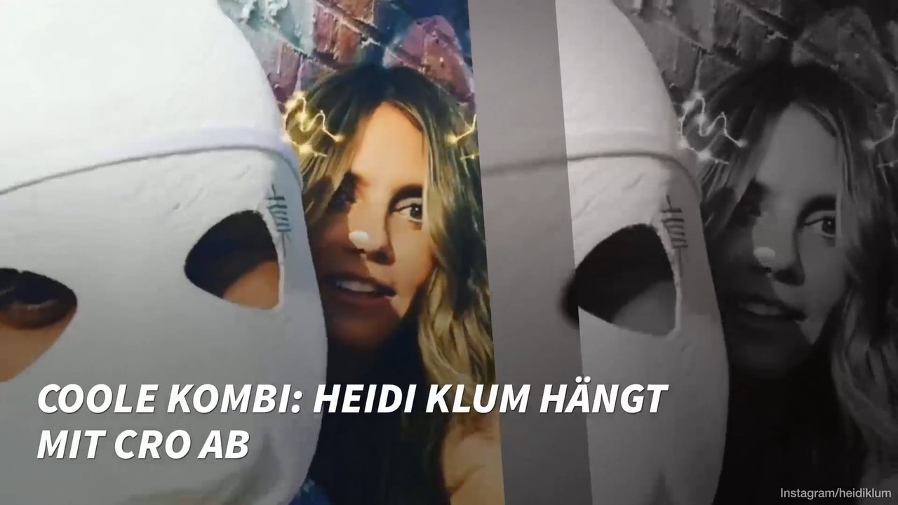 Coole kombi: heidi klum hängt mit cro ab