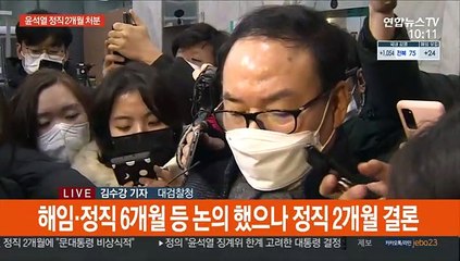 검찰총장 정직 2개월…尹 "불법·부당한 조치"