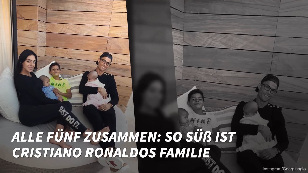 Alle fünf zusammen: So süß ist Cristiano Ronaldos Familie