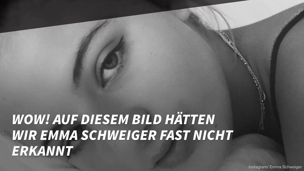 Wow! Auf diesem Bild hätten wir Emma Schweiger fast nicht erkannt