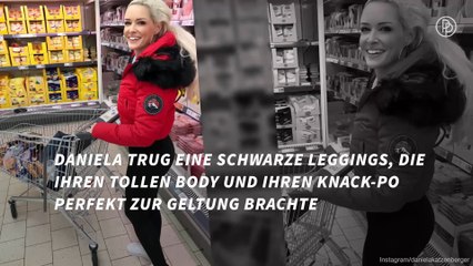 Daniela Katzenberger zeigt ihre knackige Figur in Leggings
