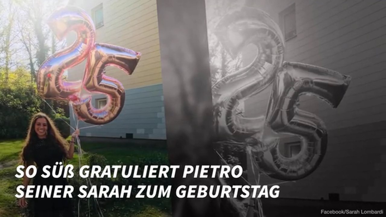 So süß gratuliert Pietro seiner Sarah zum Geburtstag