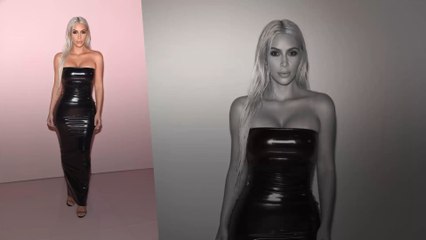 Mega Sexy: Kim Kardashian im hautengen Latex-Kleid