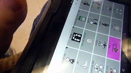 Adult with Autism using social language with Coughdrop