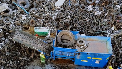 How old tires are turned into electricity