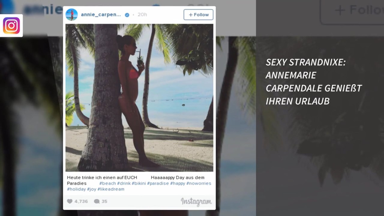 Sexy Strandnixe: Annemarie Carpendale genießt ihren Urlaub