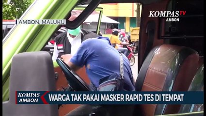 Warga Tak Pakai Masker Rapid Tes Di Tempat