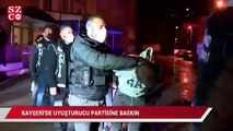 Kayseri'de uyuşturucu partisine baskın