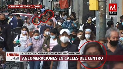 Sin temor a morir por covid-19, capitalinos pasean en el centro de CdMx