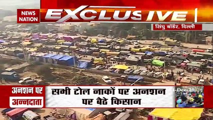 Farmers Protest : सिंधू बार्डर पर पंजाब-हरियाणा के किसानों ने कैसे जमाया है डेरा, देखें