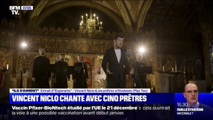 Vincent Niclo sort un album où il est accompagné de 5 prêtres orthodoxes