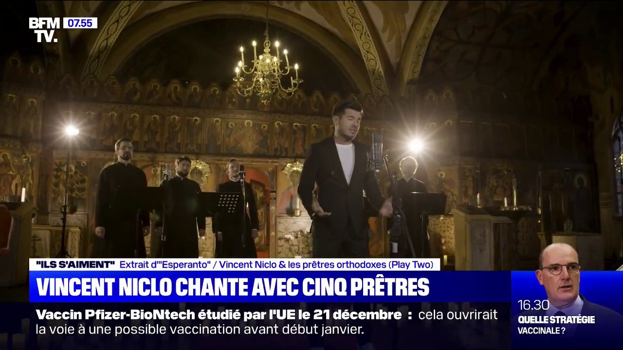 Vincent Niclo sort un album où il est accompagné de 5 prêtres orthodoxes