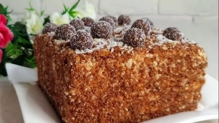 Праздничный торт со сгущенкой