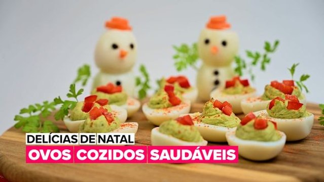 Delícias de Natal: Ovos Cozidos Saudáveis