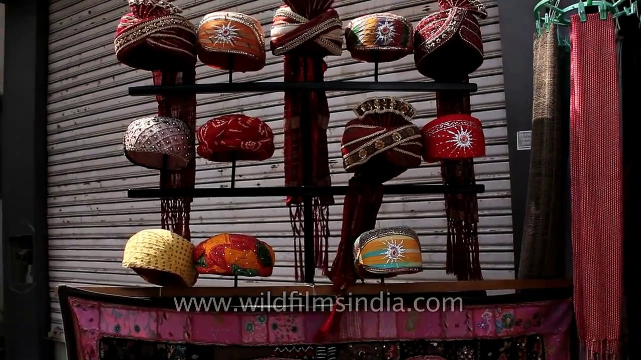Traditional Pagdi or Rajasthani turbans from Udaipur