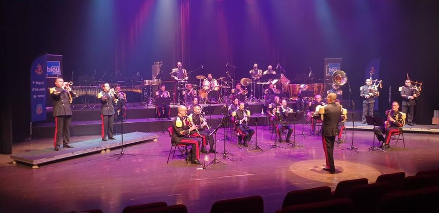 Le concert du Noël 2020 de la fanfare et bagad de la 9ème Brigade d'Infanterie de Marine